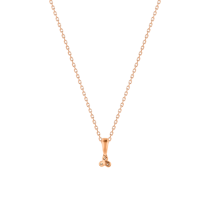 Children's Jewellery Ara Diamond Necklace Rose Gold Earring Three Studs 