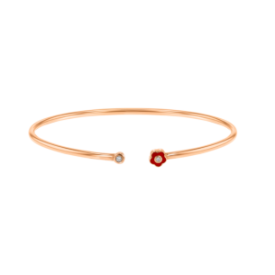 Children's Jewellery Ara Diamond Adjustable Bangle Rose Gold 