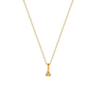 Children's Jewellery Ara Diamond Necklace Yellow Gold Earring Three Studs 