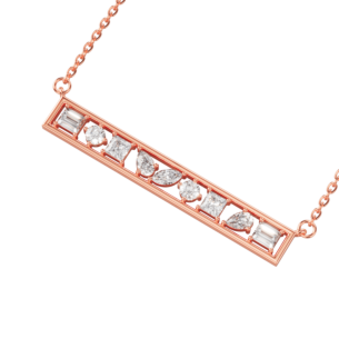 Aerial 18k Rose Gold Diamond Necklace