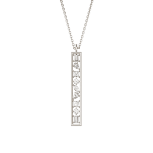 Aerial 18k White Gold Diamond Pendant Chain