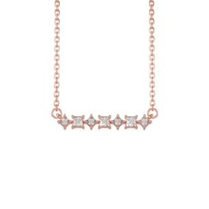 Aerial 18k Rose Gold Diamond Necklace