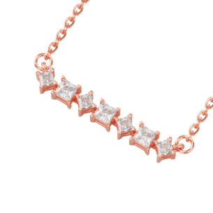 Aerial 18k Rose Gold Diamond Necklace