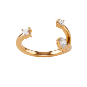 Aerial 18k Yellow Gold Diamond Ring