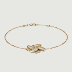 Farfasha Bliss 18k Yellow Gold Diamond & White Mother of Pearl Bracelet