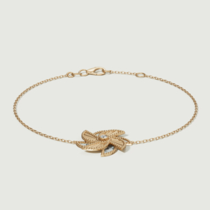 Farfasha Bliss 18k Yellow Gold Diamond & White Mother of Pearl Bracelet