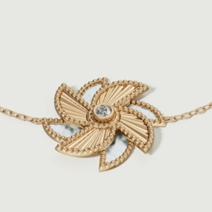 Farfasha Bliss 18k Yellow Gold Diamond & White Mother of Pearl Bracelet