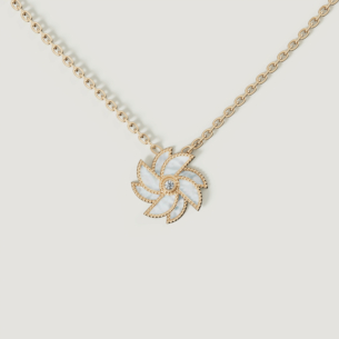 Farfasha Bliss 18k Yellow Gold Diamond & White Mother of Pearl Necklace