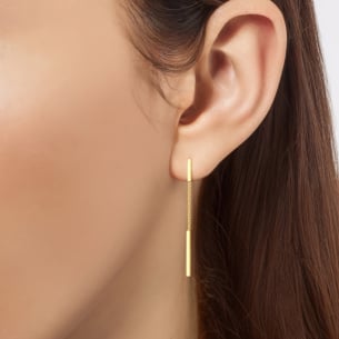 Classico Flame 18k Yellow Gold Earrings 