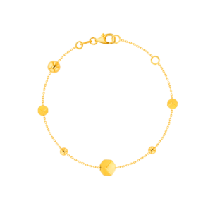 Cubes Bracelet in 18K Yellow, White & Rose Gold 