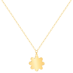 Damas Children's Flower Coloured Mother Of Pearl Necklace In 18K Yellow Gold 