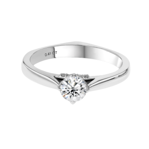 Damas Engagement Platinum   Round Diamond 1 Carat 