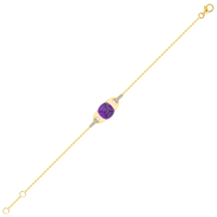 Drops 18K Yellow Gold and Amethyst Bracelet