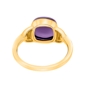 Drops 18K Yellow Gold and Amethyst Ring