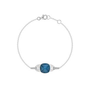 Drops 18K White Gold and London Blue Topaz Bracelet