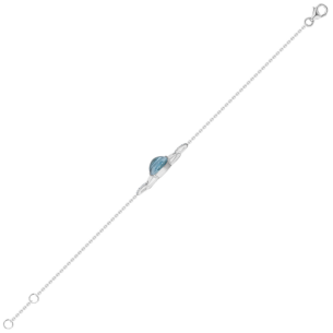 Drops 18K White Gold and London Blue Topaz Bracelet