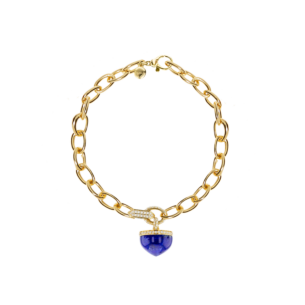 Dome Majesty Lapis Lazuli Diamond Bracelet 