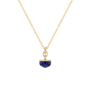 Dome Majesty Lapis Lazuli Diamond Necklace 