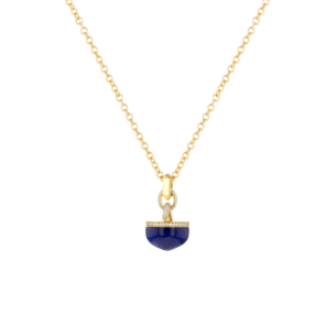 Dome Majesty Lapis Lazuli Diamond Necklace 