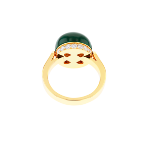 Dome Majesty Malachite Diamond Ring 