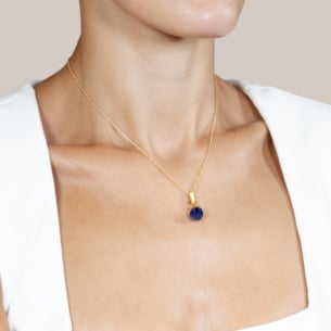 Dome Noble Lapis Lazuli Diamond Necklace