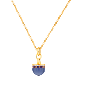 Dome Majesty London Blue Topaz, Sapphire and Diamond Necklace 