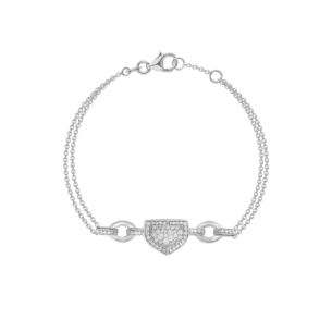 Dome Mosaic 18k White Gold Diamond Bracelet