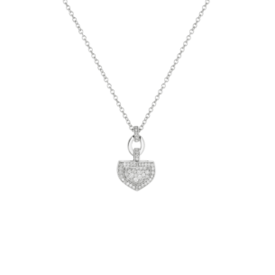 Dome Mosaic 18k White Gold Diamond Necklace