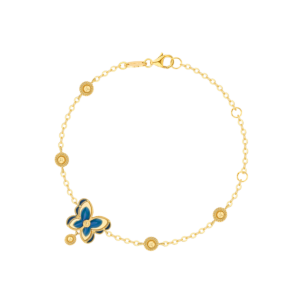 Farfasha Giardino Butterfly Bracelet with Blue Enamel