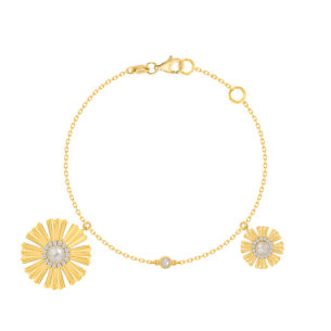 Farfasha Sunkiss Yellow Gold Bracelet with Pearl and Diamond