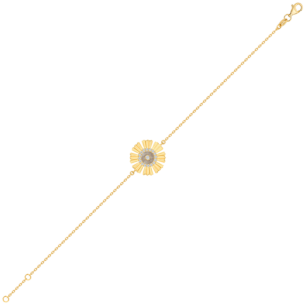 Farfasha Sunkiss Yellow Gold Bracelet with Mother of Pearl and Diamond