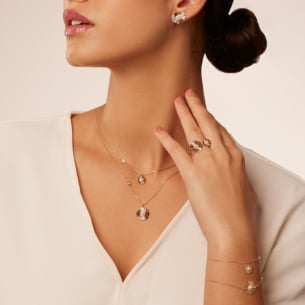 Farfasha Sunkiss Yellow Gold Earrings with Pearl and Diamond