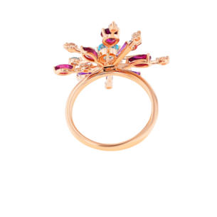 Fireworks Flare Semi Precious  Ring in 18K Rose Gold