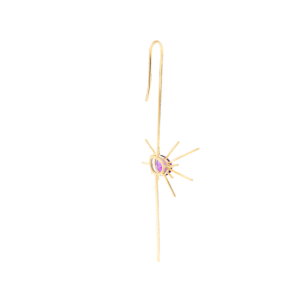 Fireworks Flare Amethyst Ear Cuff in 18K Rose Gold