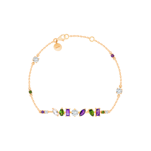 Fireworks Fiesta Diamond and Precious Gem Bracelet in 18k Rose Gold