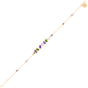 Fireworks Fiesta Diamond and Precious Gem Bracelet in 18k Rose Gold