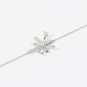 Fireworks Sparkles 18k White Gold Diamond Bracelet