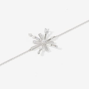 Fireworks Sparkles 18k White Gold Diamond Bracelet