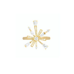 Fireworks Sparkles 18k Yellow Gold Diamond Ring