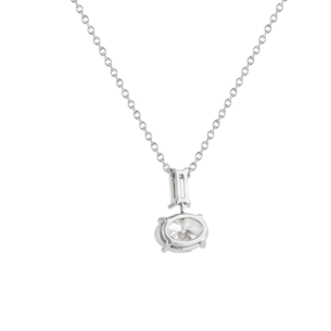 Gaia Athena Diamond Pendant Chain In 18K White Gold