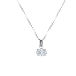 Gaia Athena Diamond Pendant Chain In 18K White Gold