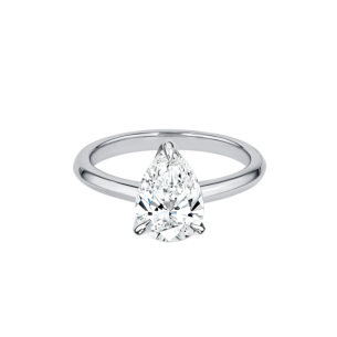 Gaia Brilliant Diamond Ring in 18k White Gold