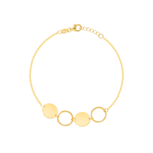 Galeria Disc 18k Yellow Gold Bracelet