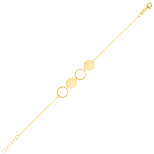 Galeria Disc 18k Yellow Gold Bracelet