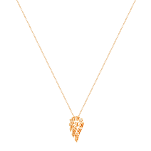 Glacial Pendant chain   in 18K Rose  Gold Studded Diamonds