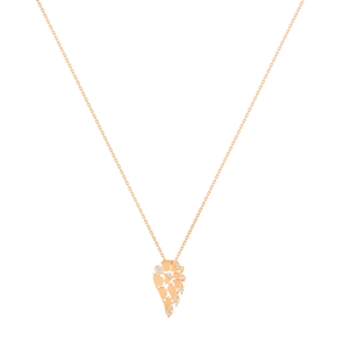 Glacial Pendant chain   in 18K Rose  Gold Studded Diamonds