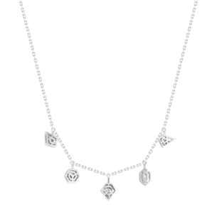 Glacial Necklace  in 18K White  Gold Studded with Diamonds