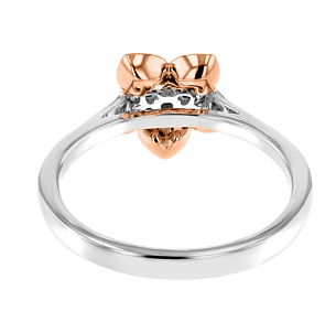 Heart To Heart Star Flower Ring White and Rose Gold 