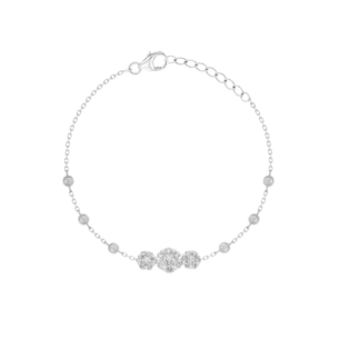 H2H Bracelet  in 18K White  Gold Studded with Diamonds