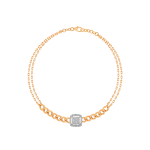 Havana Miami Bracelet In 18K Rose Gold And Studded With Diamond